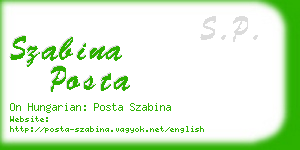 szabina posta business card